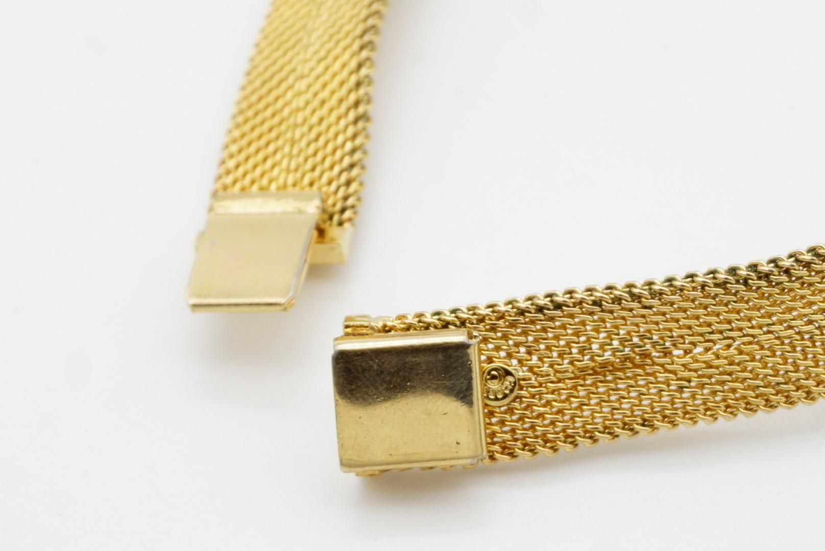 Christian Dior GROSSE, collier Omega tissé vintage en maille avec nœud papillon et ruban, années 1970 en vente 11