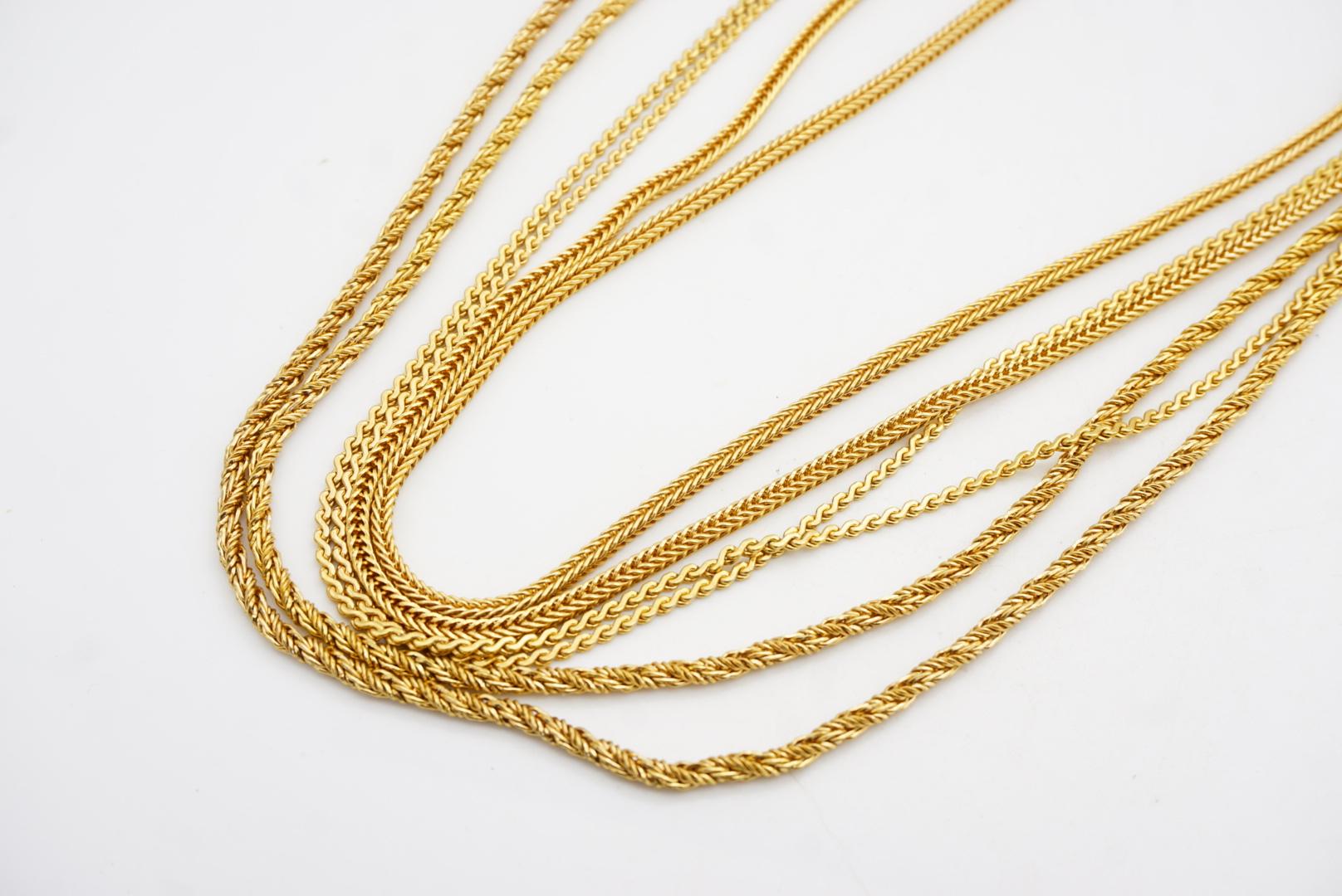 Christian Dior GROSSE 1972 Collana lunga in corda di grano a sei fili in vendita 5
