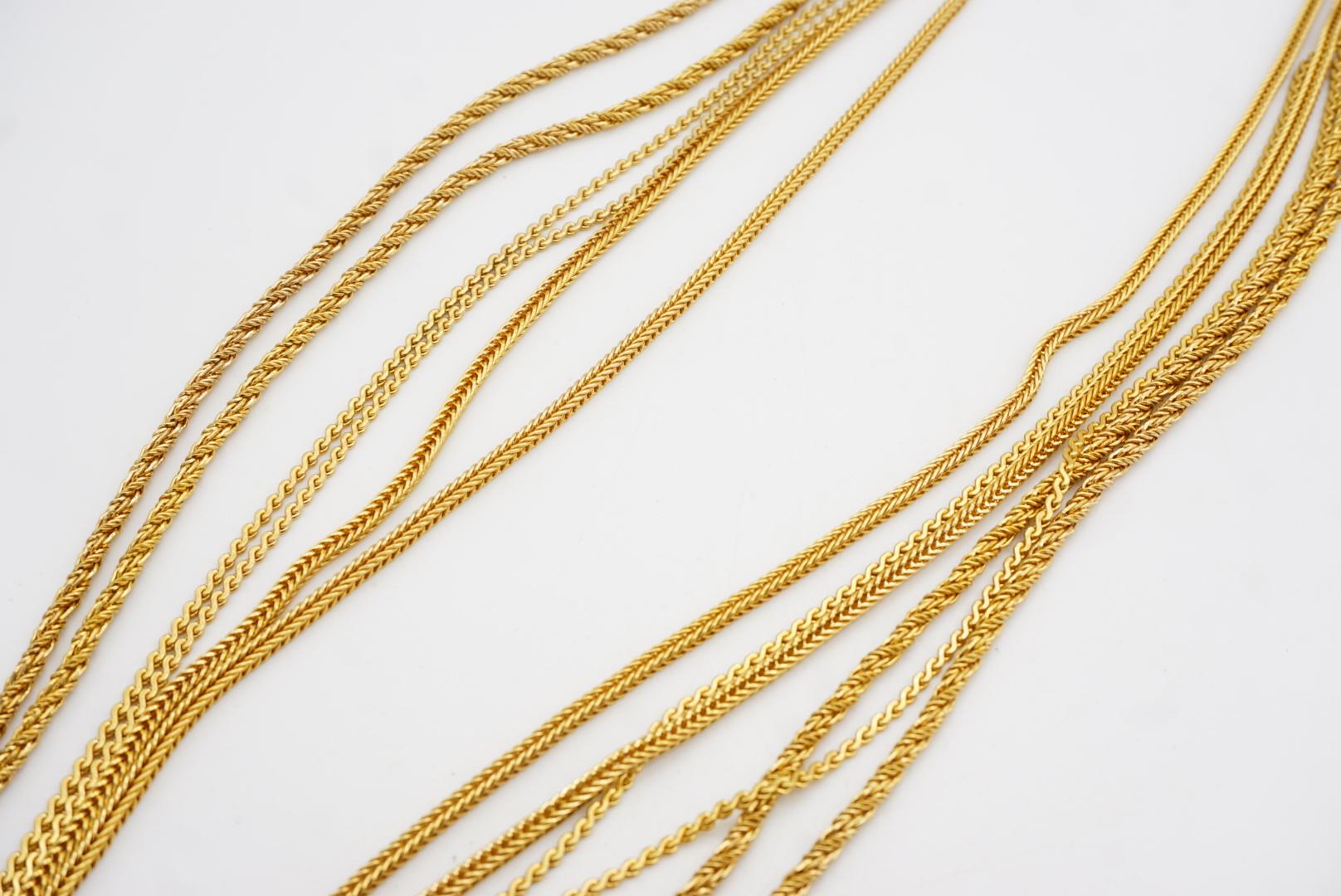Christian Dior GROSSE 1972 Collana lunga in corda di grano a sei fili in vendita 6