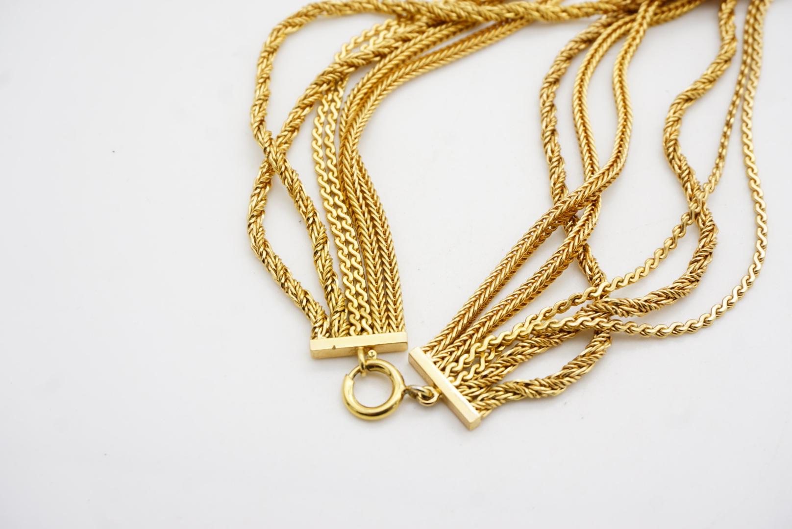 Christian Dior GROSSE 1972 Collana lunga in corda di grano a sei fili in vendita 7