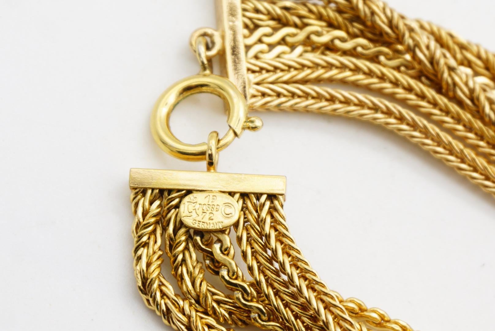 Christian Dior GROSSE 1972 Collana lunga in corda di grano a sei fili in vendita 8