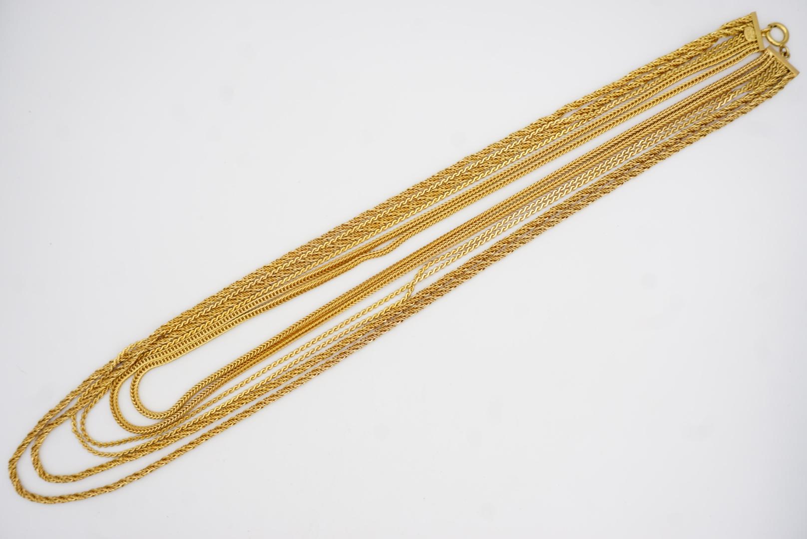 Christian Dior GROSSE 1972 Collana lunga in corda di grano a sei fili in vendita 3
