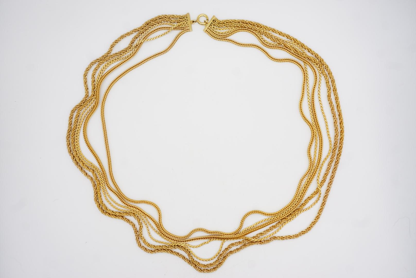 Christian Dior GROSSE 1972 Collana lunga in corda di grano a sei fili in vendita 4