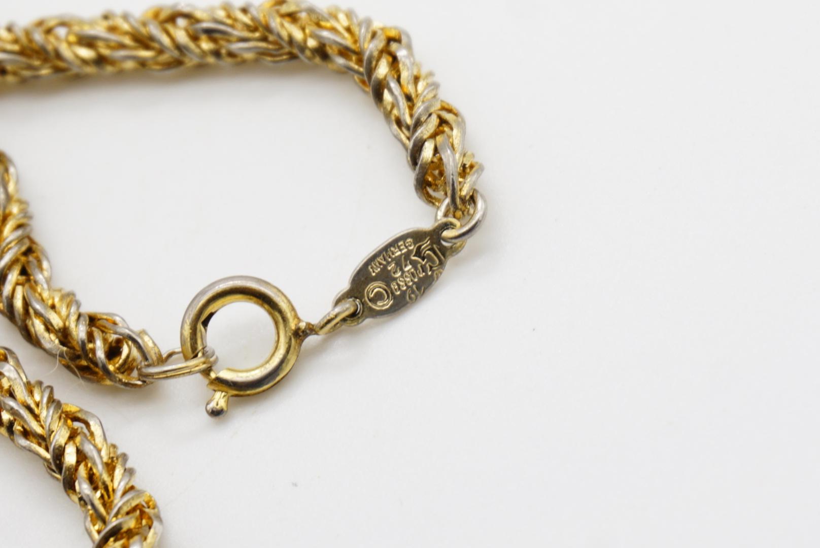 Christian Dior GROSSE 1972 Collana lunga in corda intrecciata a spirale Bracciale d'oro in vendita 10