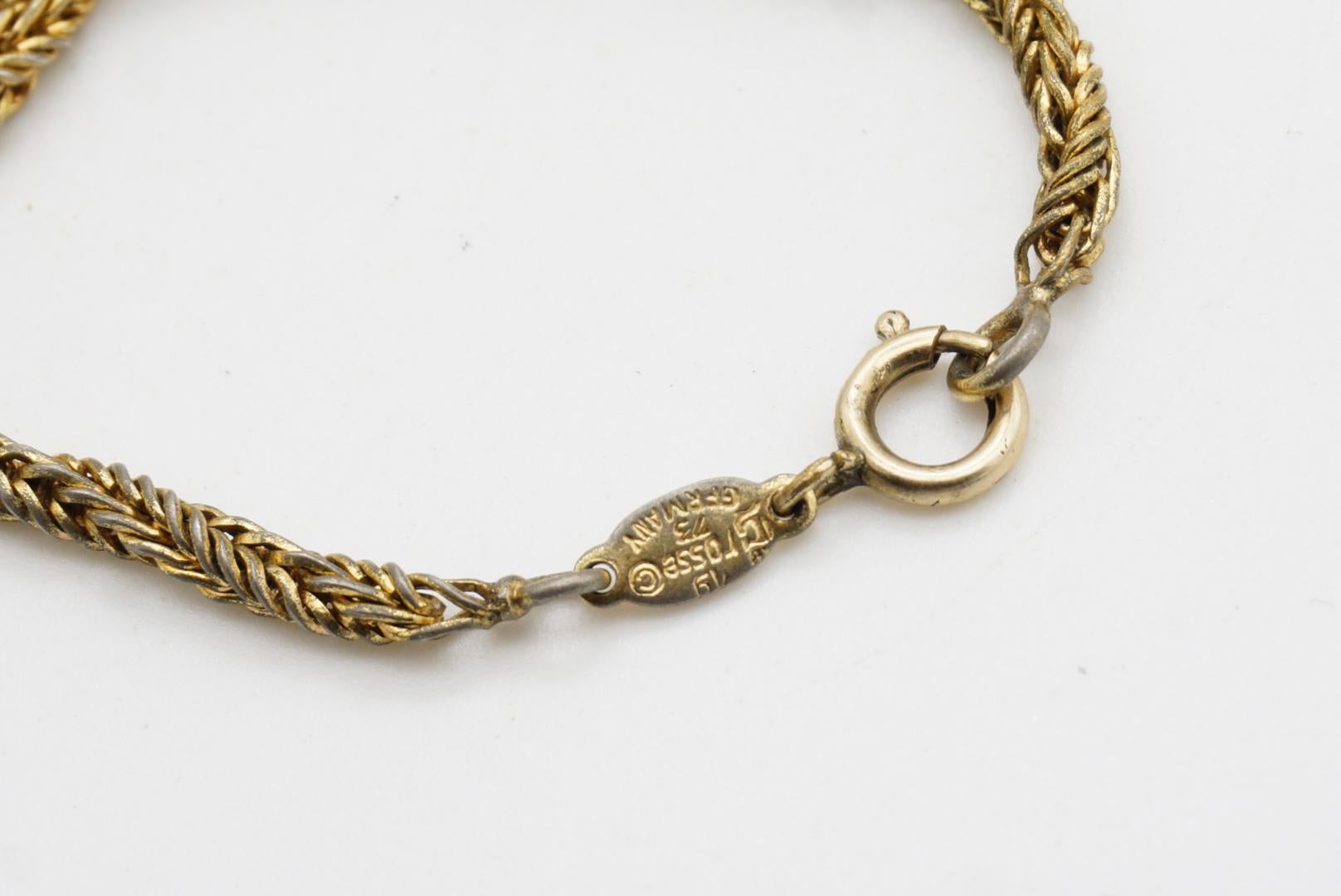 Christian Dior GROSSE, collier long en or avec chaîne tressée et cristaux à glands, 1973 en vente 9
