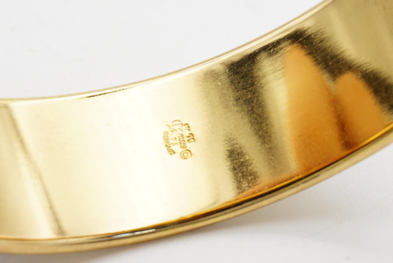 Christian Dior GROSSE 1973 Texturiertes braunes Leder Dickes klobiges Armreif Armband im Angebot 6