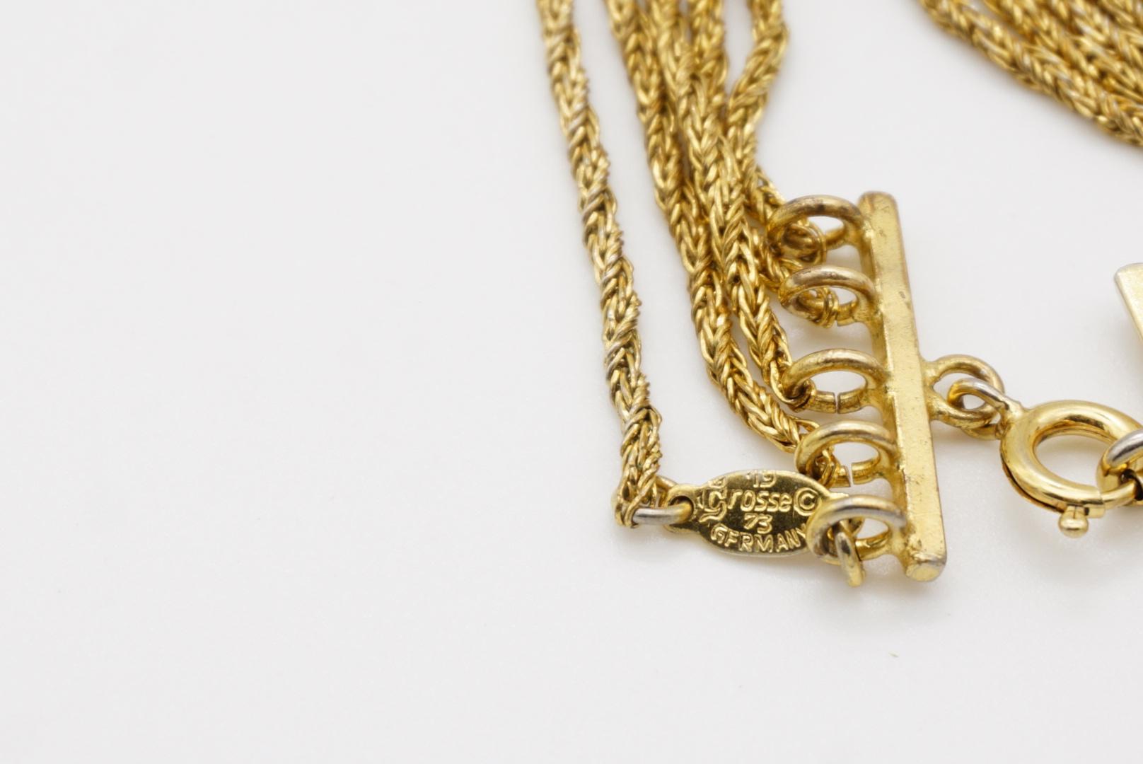 Christian Dior GROSSE 1973 Versatile 5 Strands Layer Chain Extra Long Necklace 8