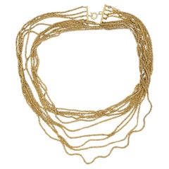 Vintage Christian Dior GROSSE 1973 Versatile 5 Strands Layer Chain Extra Long Necklace