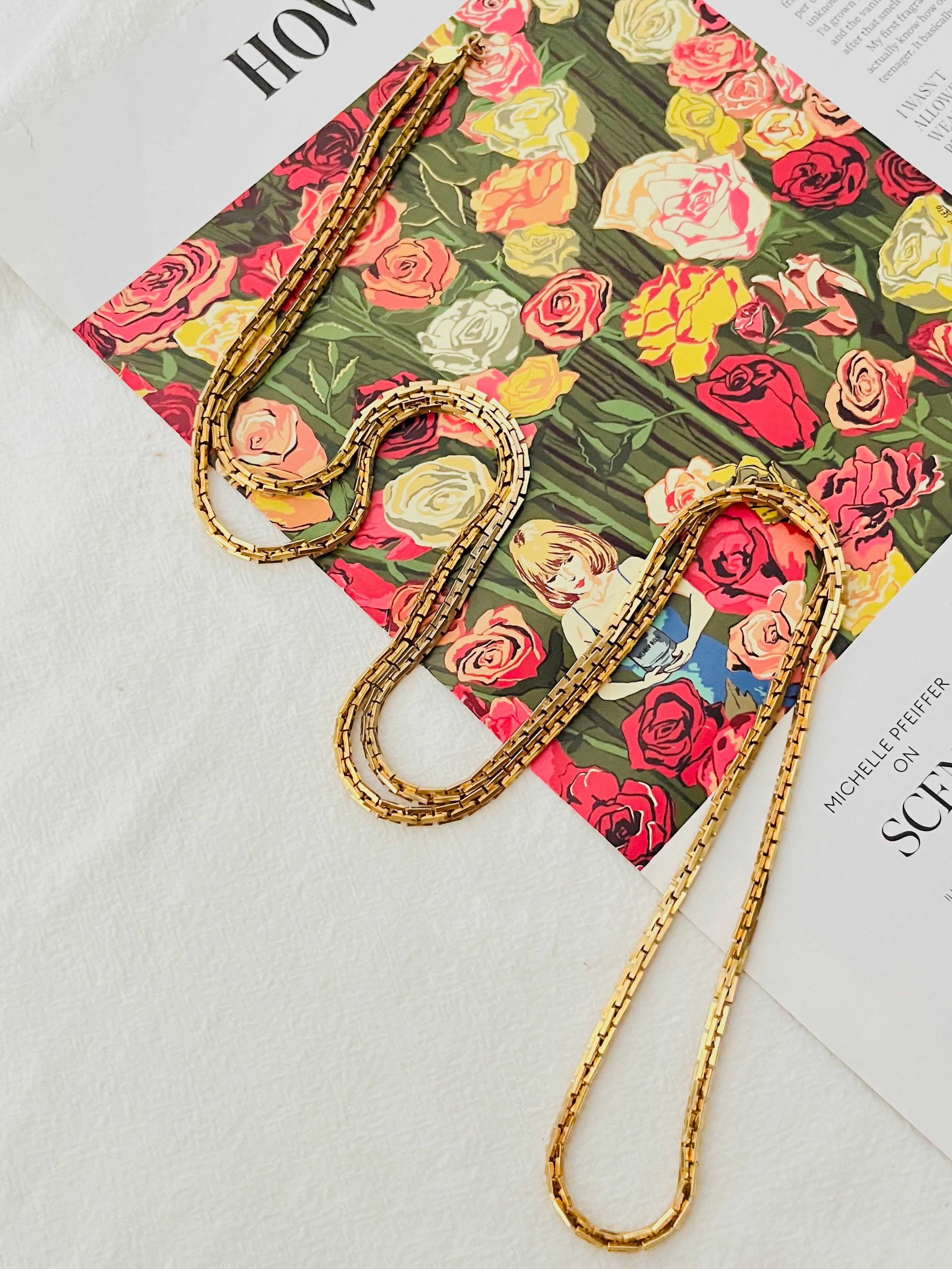 Christian Dior GROSSE 1973 Collana versatile extra lunga a forma di rettangolo A Link In condizioni ottime in vendita a Wokingham, England