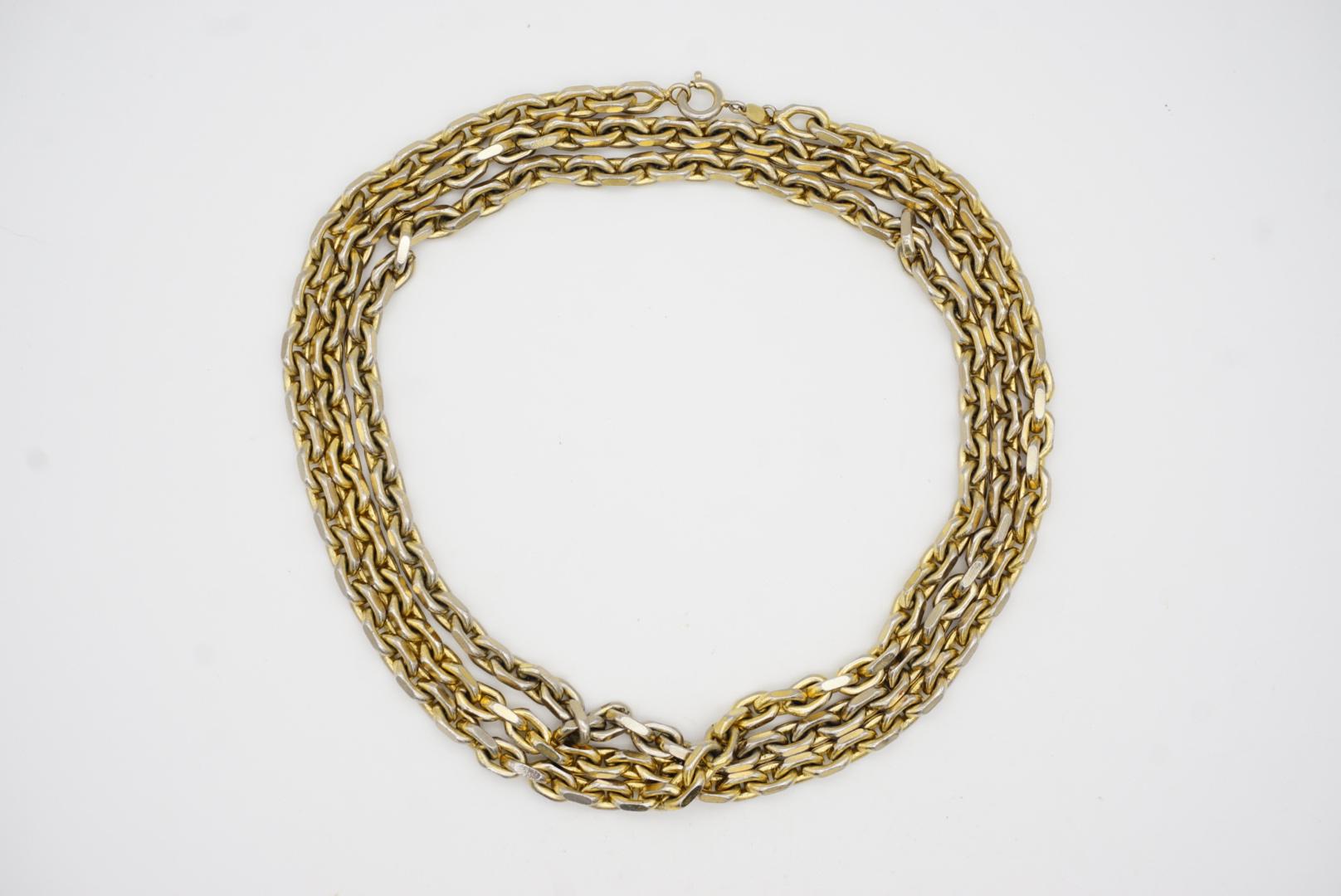 Christian Dior GROSSE 1973 Vintage Versatile Chunky Link Extra Long Necklace For Sale 8