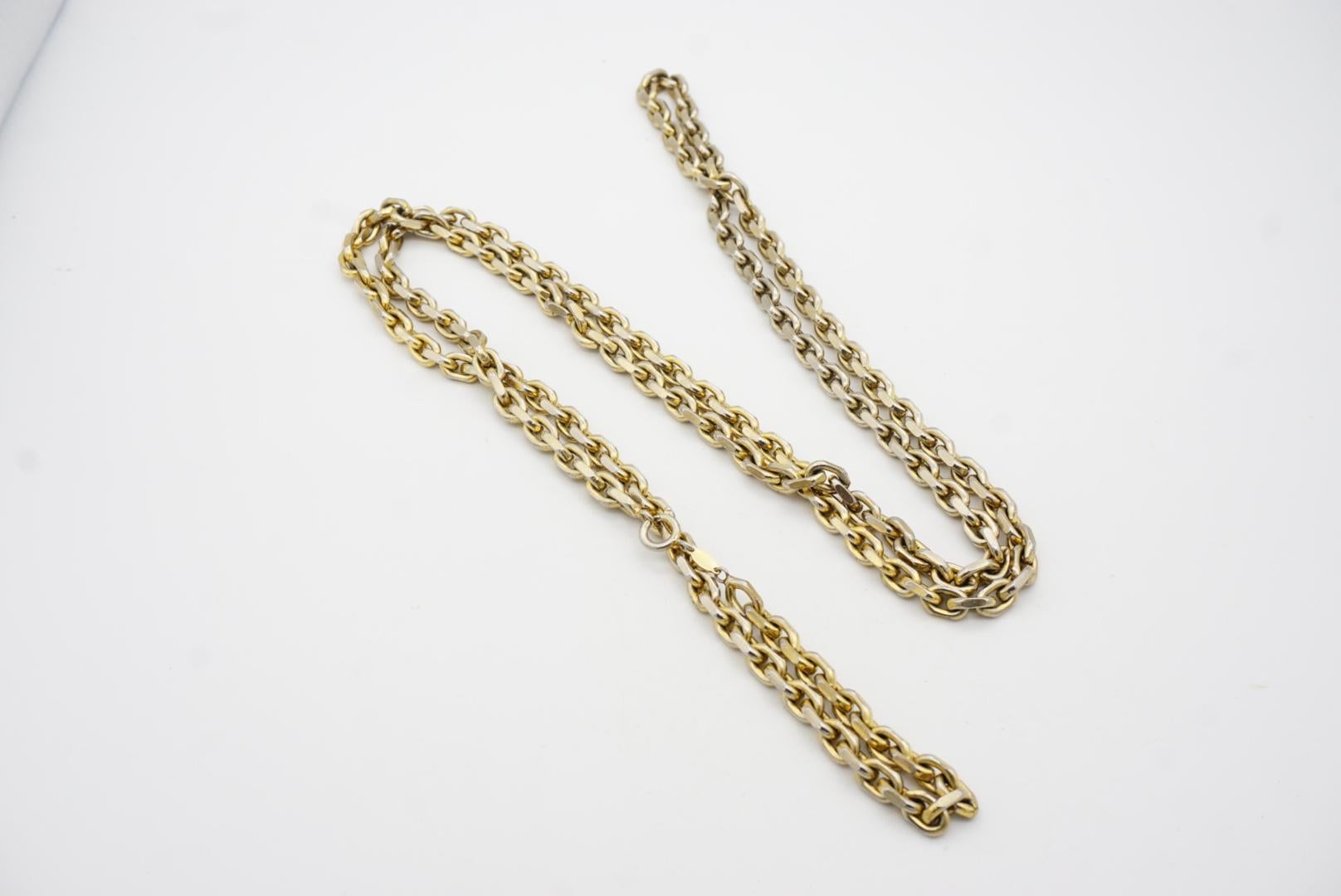 Christian Dior GROSSE 1973 Vintage Versatile Chunky Link Extra Long Necklace For Sale 9