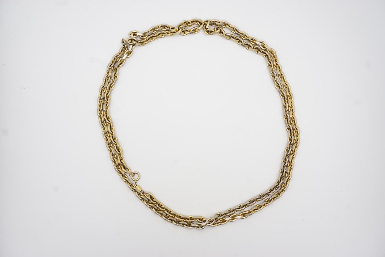 Christian Dior GROSSE 1973 Vintage Versatile Chunky Link Extra Long Necklace en vente 12