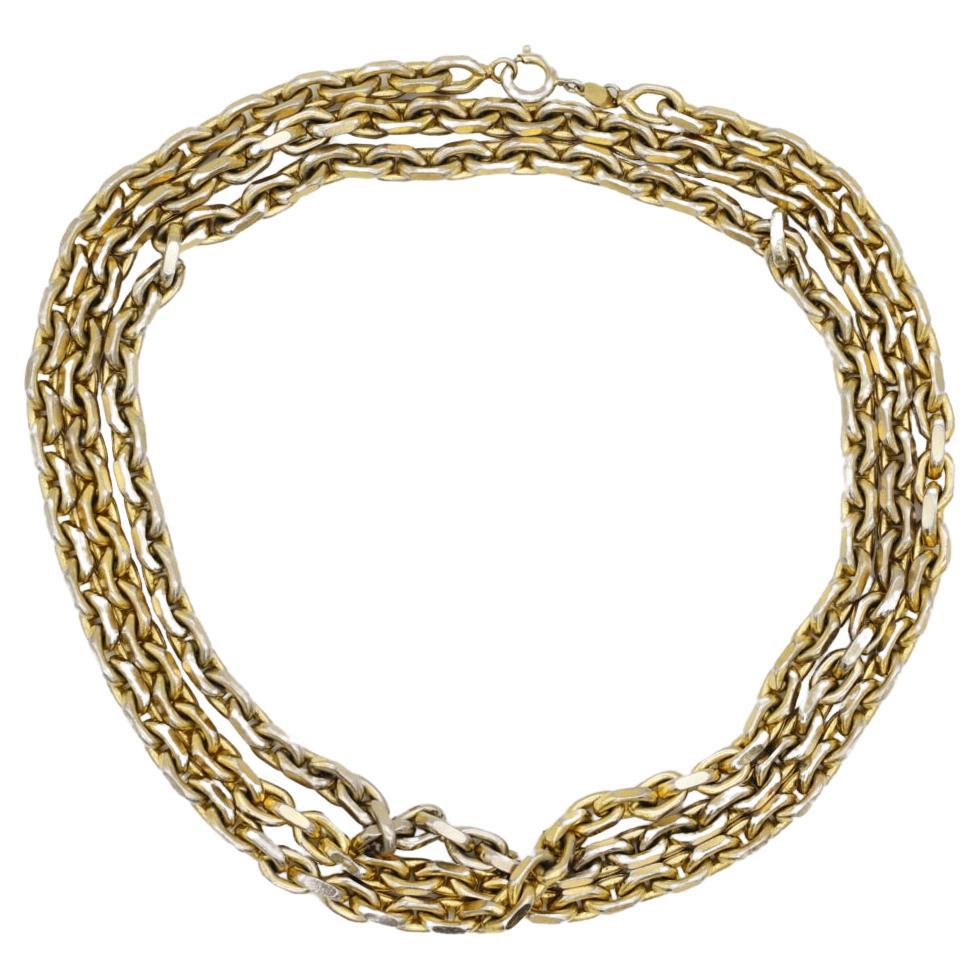 Christian Dior GROSSE 1973 Vintage Versatile Chunky Link Extra Long Necklace en vente