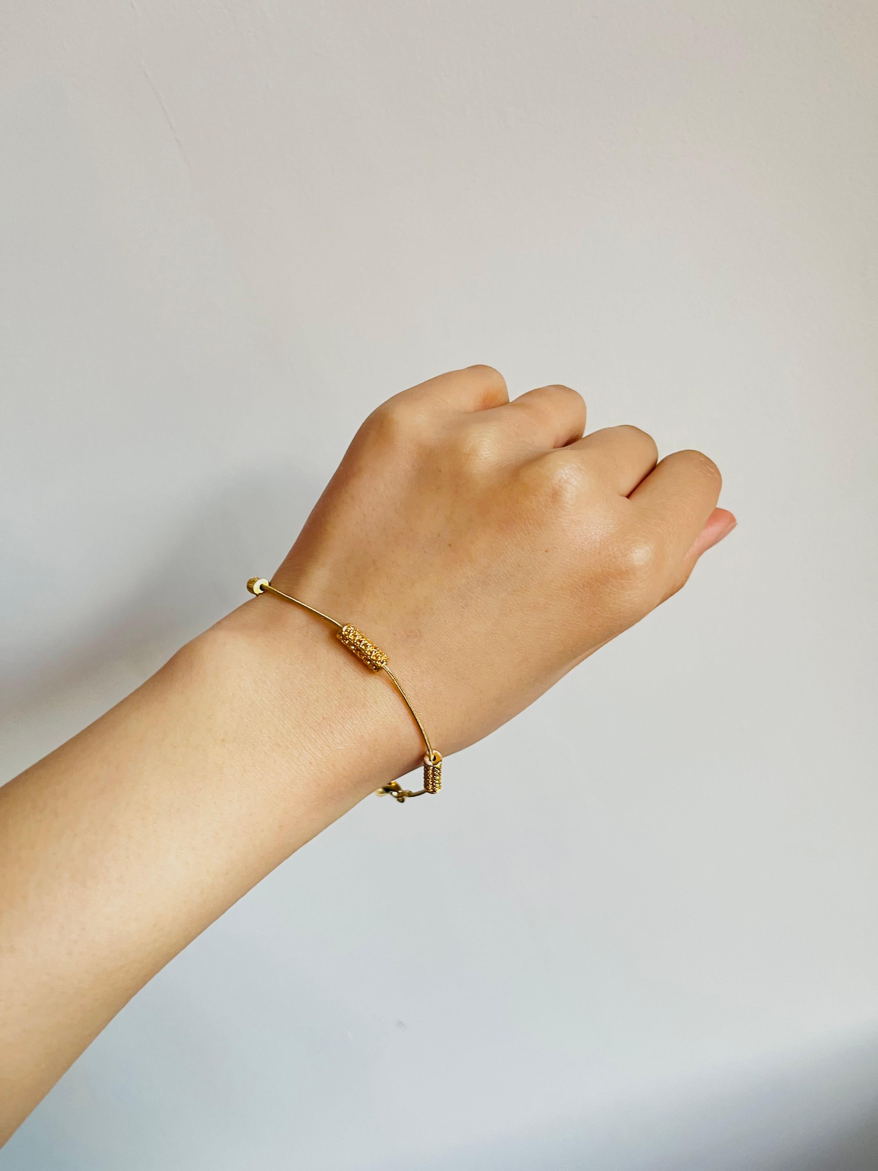 Christian Dior GROSSE Citrine Crystals Bar Six Strands Layers Necklace Bracelet 4