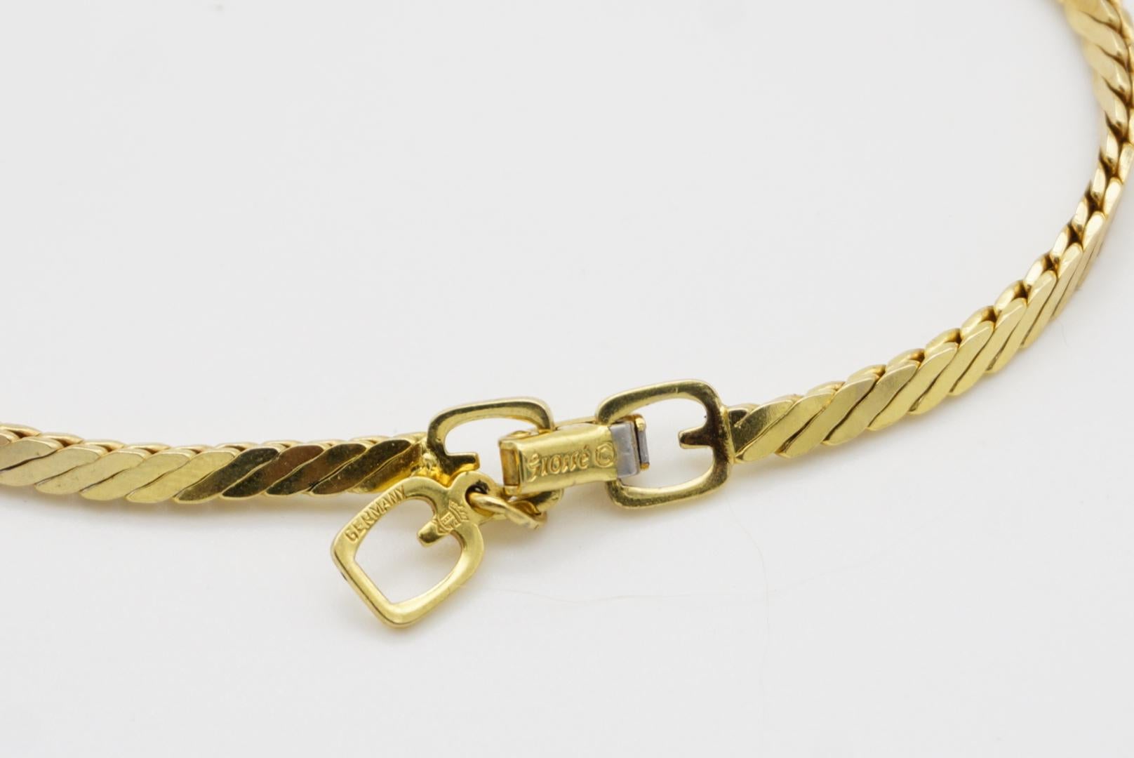 Christian Dior GROSSE Double Square Ruby Crystal Openwork Link Pyramid Necklace For Sale 13