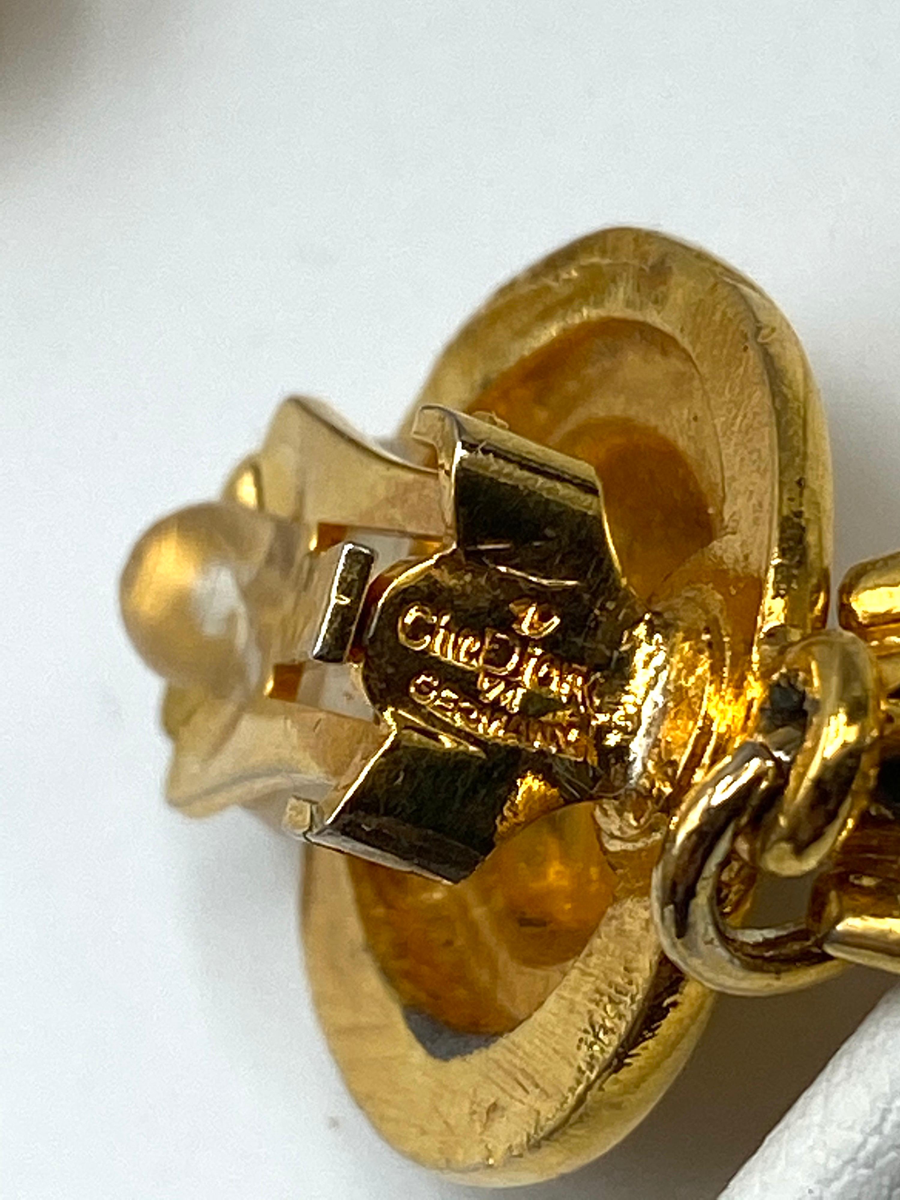 Christian Dior, Grosse Germany Etruscan Style Pendant Earrings from 1974 10