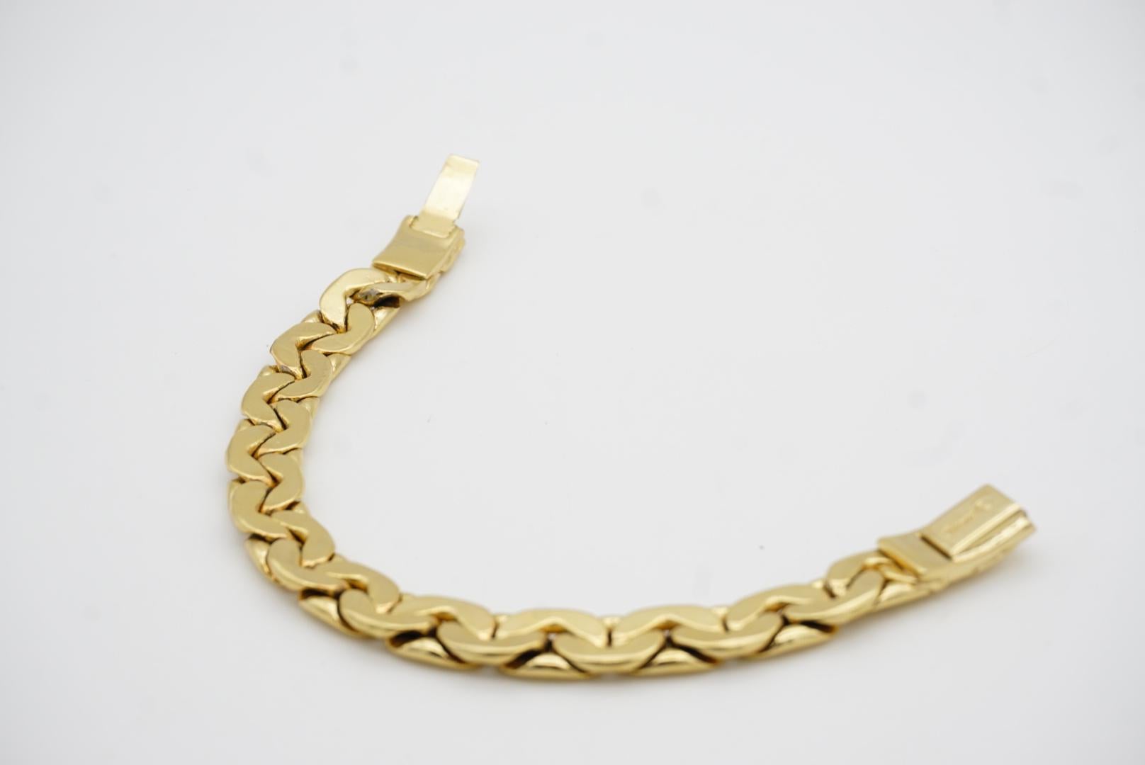 Christian Dior GROSSE Glow Interlinked Hinged Modernist Chunky Chain Bracelet For Sale 7
