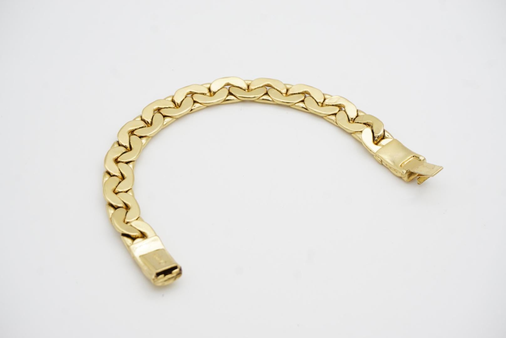 Christian Dior GROSSE Glow Interlinked Hinged Modernist Chunky Chain Bracelet For Sale 8