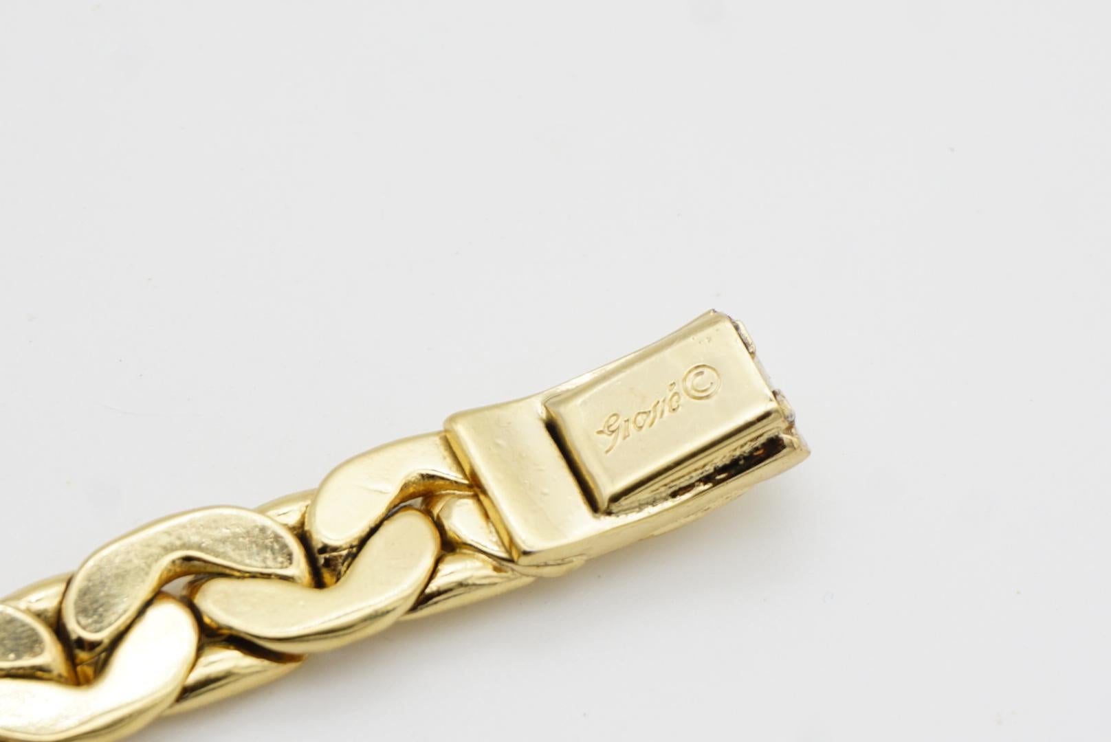 Christian Dior GROSSE Glow Interlinked Hinged Modernist Chunky Chain Bracelet For Sale 9