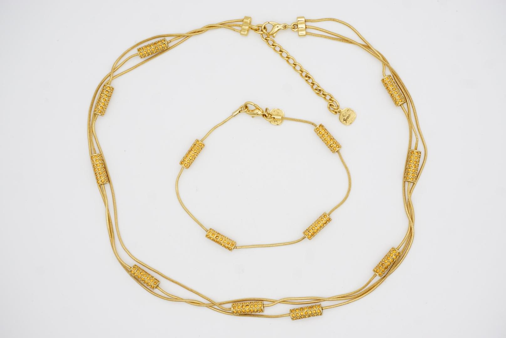 Christian Dior GROSSE Trio Layers Charms Bar Charms collier en vente 5