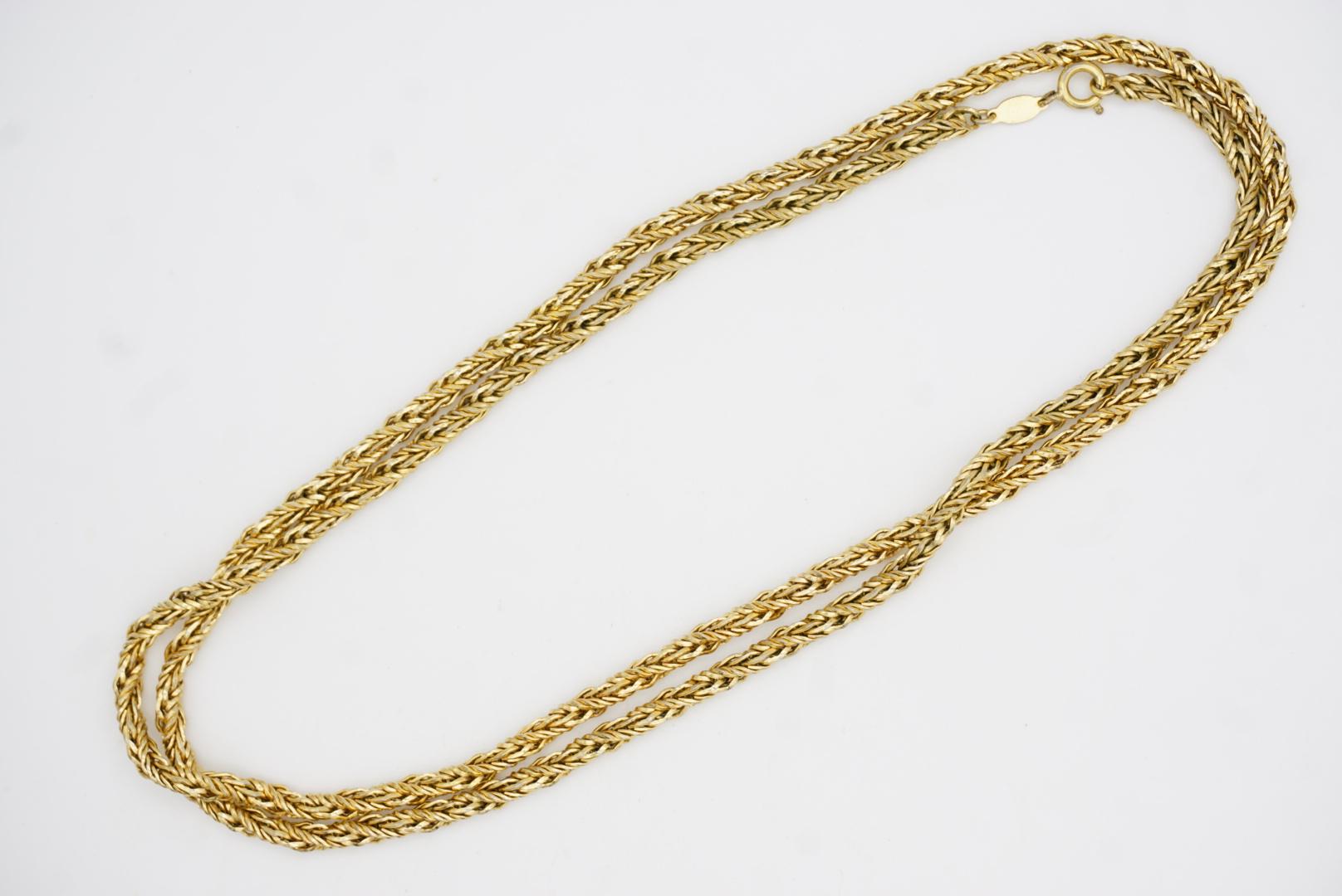 Christian Dior GROSSE Versatile Wheat Braids Spiral Rope Long Necklace Bracelet For Sale 6