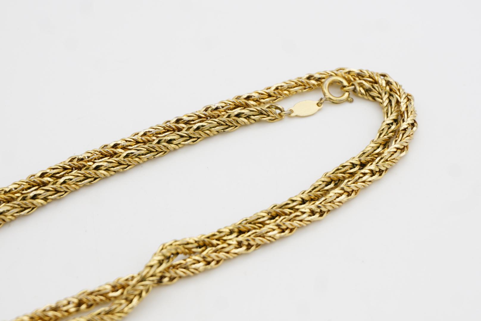 Christian Dior GROSSE Versatile Wheat Braids Spiral Rope Long Necklace Bracelet For Sale 8