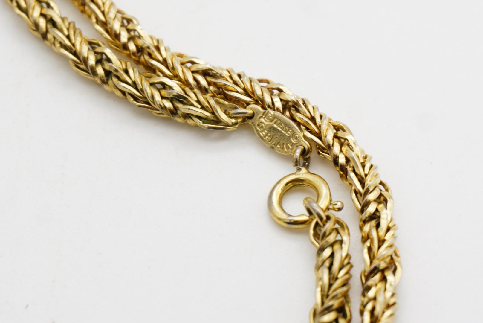 Christian Dior GROSSE Versatile Wheat Braids Spiral Rope Long Necklace Bracelet For Sale 9