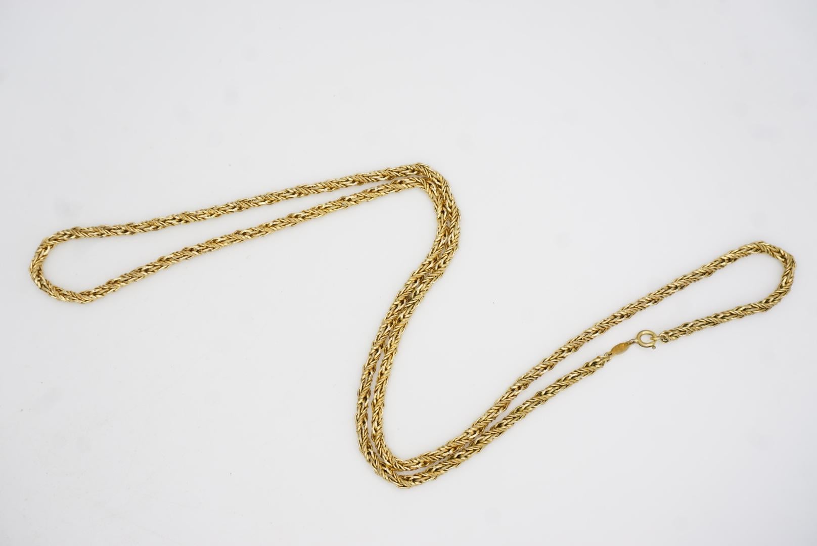 Christian Dior GROSSE Versatile Wheat Braids Spiral Rope Long Necklace Bracelet For Sale 10