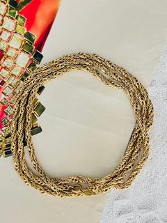 Christian Dior GROSSE Vielseitig Weizen Zöpfe Spirale Seil Lange Halskette Armband