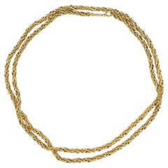 Christian Dior GROSSE Versatile Wheat Braids Spiral Rope Long Necklace Bracelet Vintage Christian Dior GROSSE Versatile Wheat Braids Spiral Rope Long Necklace Bracelet
