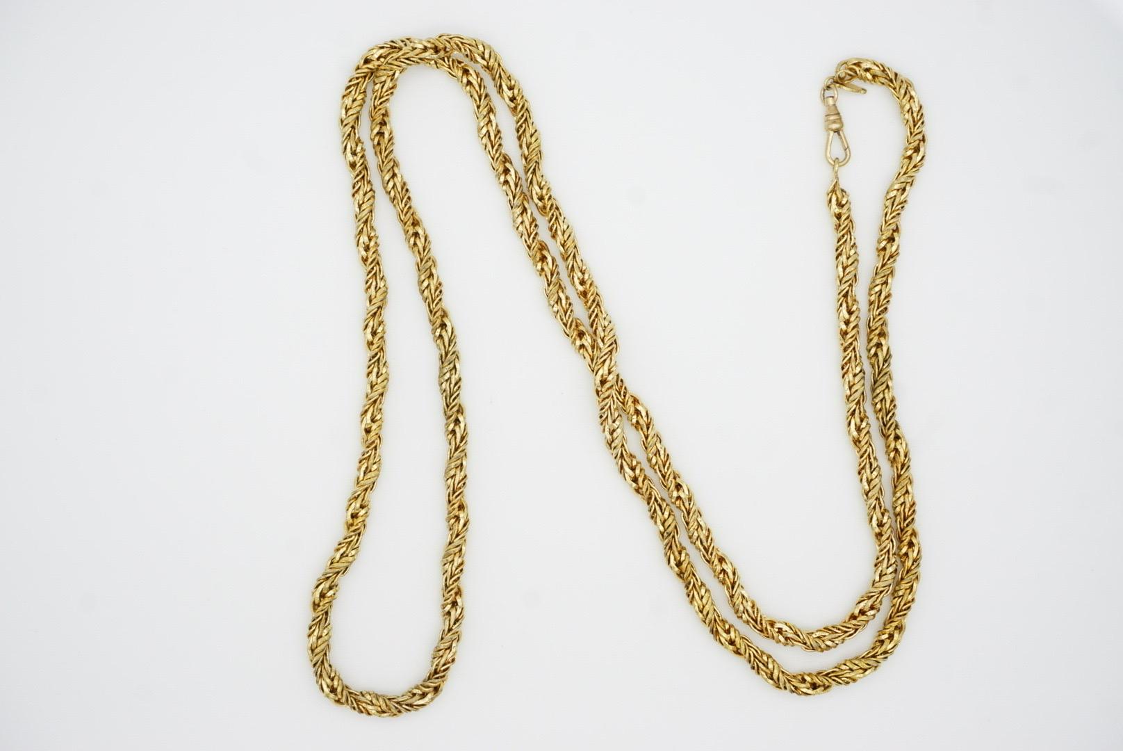 Christian Dior GROSSE Vintage Collar Versátil de Cuerda Trenzada y Cadena Larga en venta 7