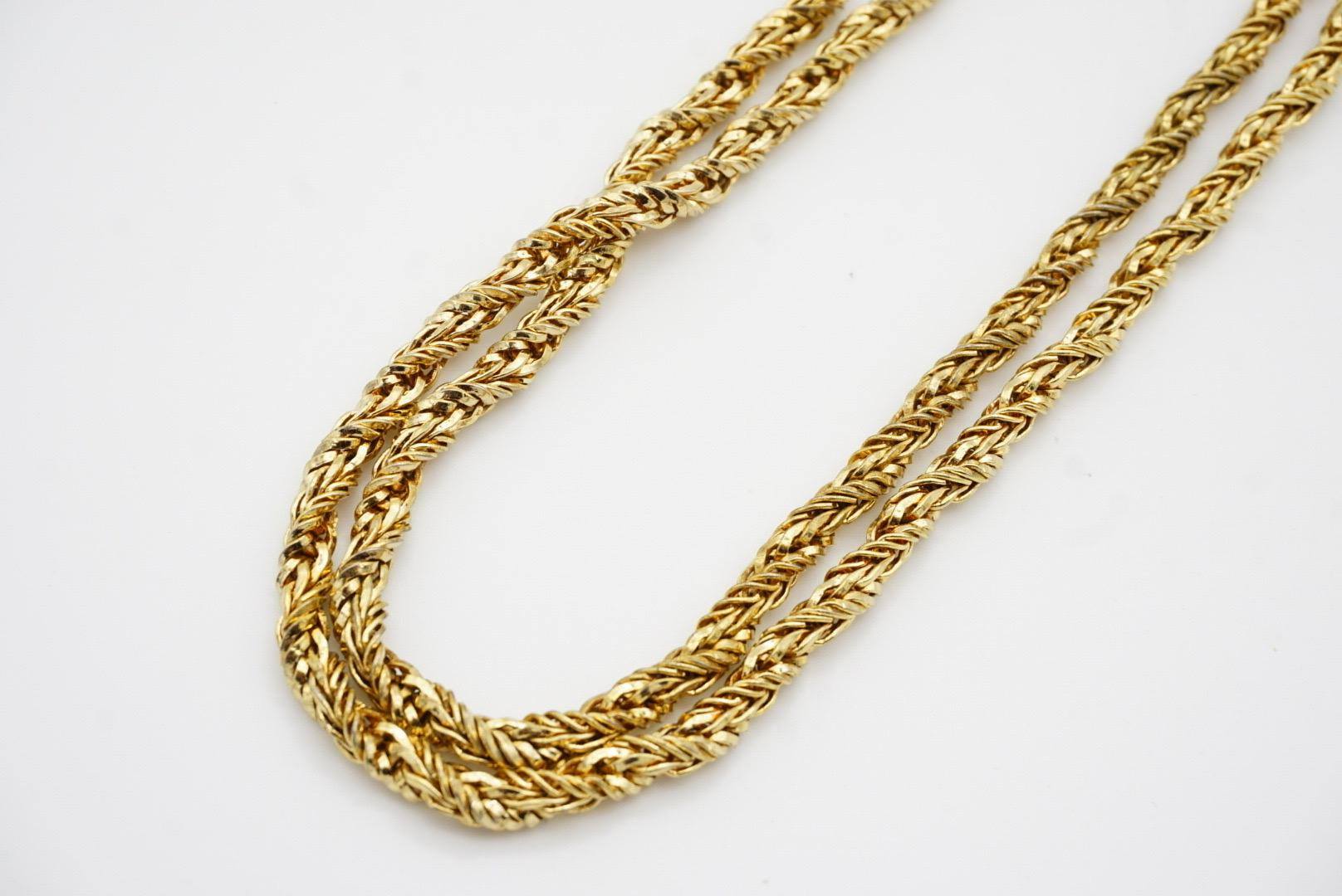 Christian Dior GROSSE Vintage Collar Versátil de Cuerda Trenzada y Cadena Larga en venta 8