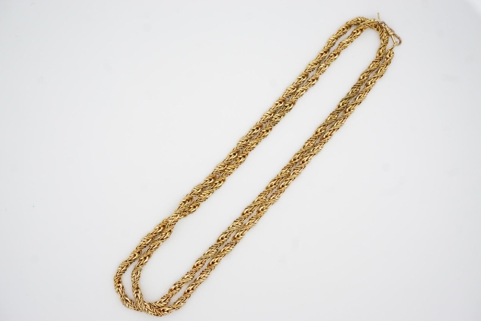 Christian Dior GROSSE Vintage Collar Versátil de Cuerda Trenzada y Cadena Larga en venta 9