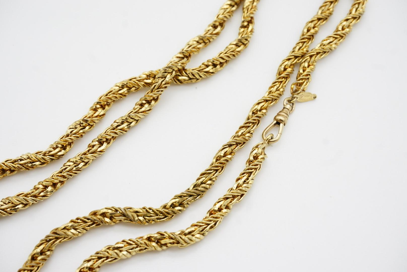 Christian Dior GROSSE Vintage Collar Versátil de Cuerda Trenzada y Cadena Larga en venta 10