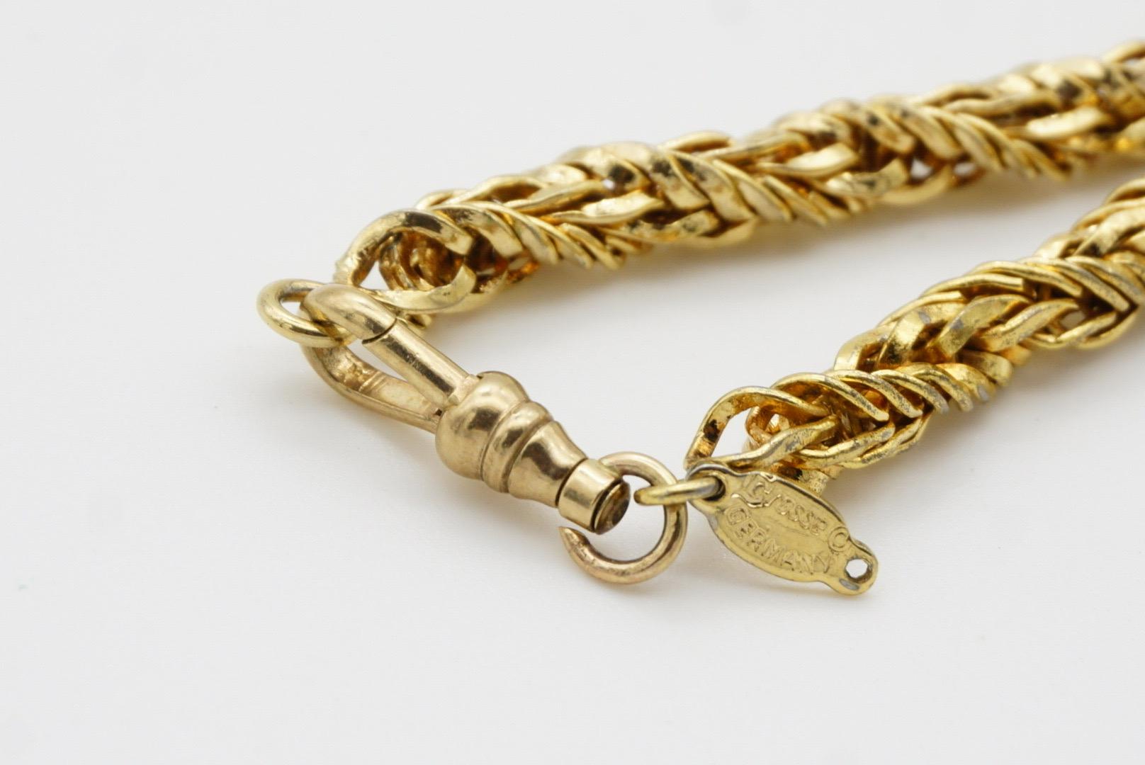 Christian Dior GROSSE Vintage Collar Versátil de Cuerda Trenzada y Cadena Larga en venta 11