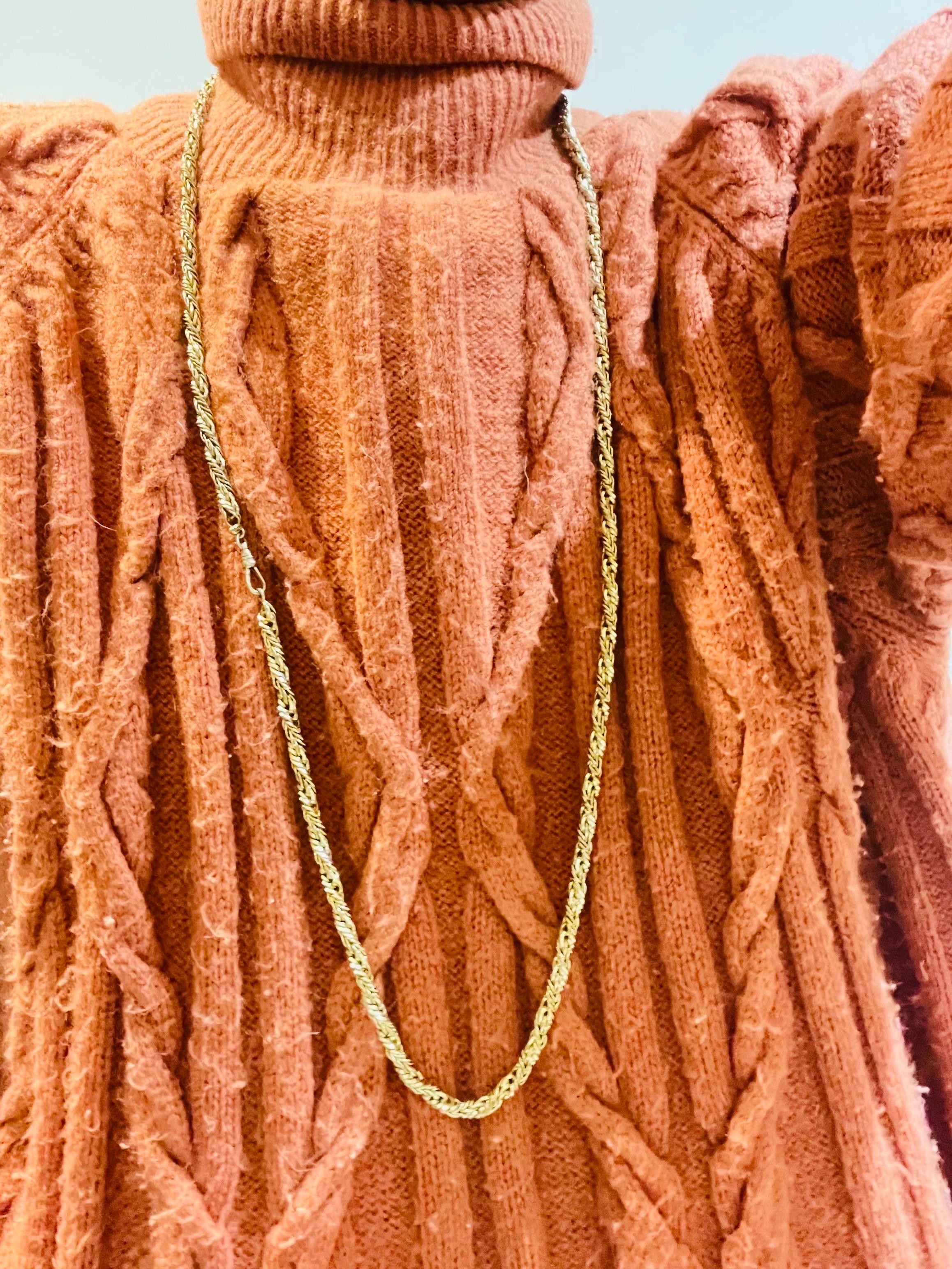 Women's or Men's Christian Dior GROSSE Vintage Braided Twist Rope Long Chain Versatile Necklace