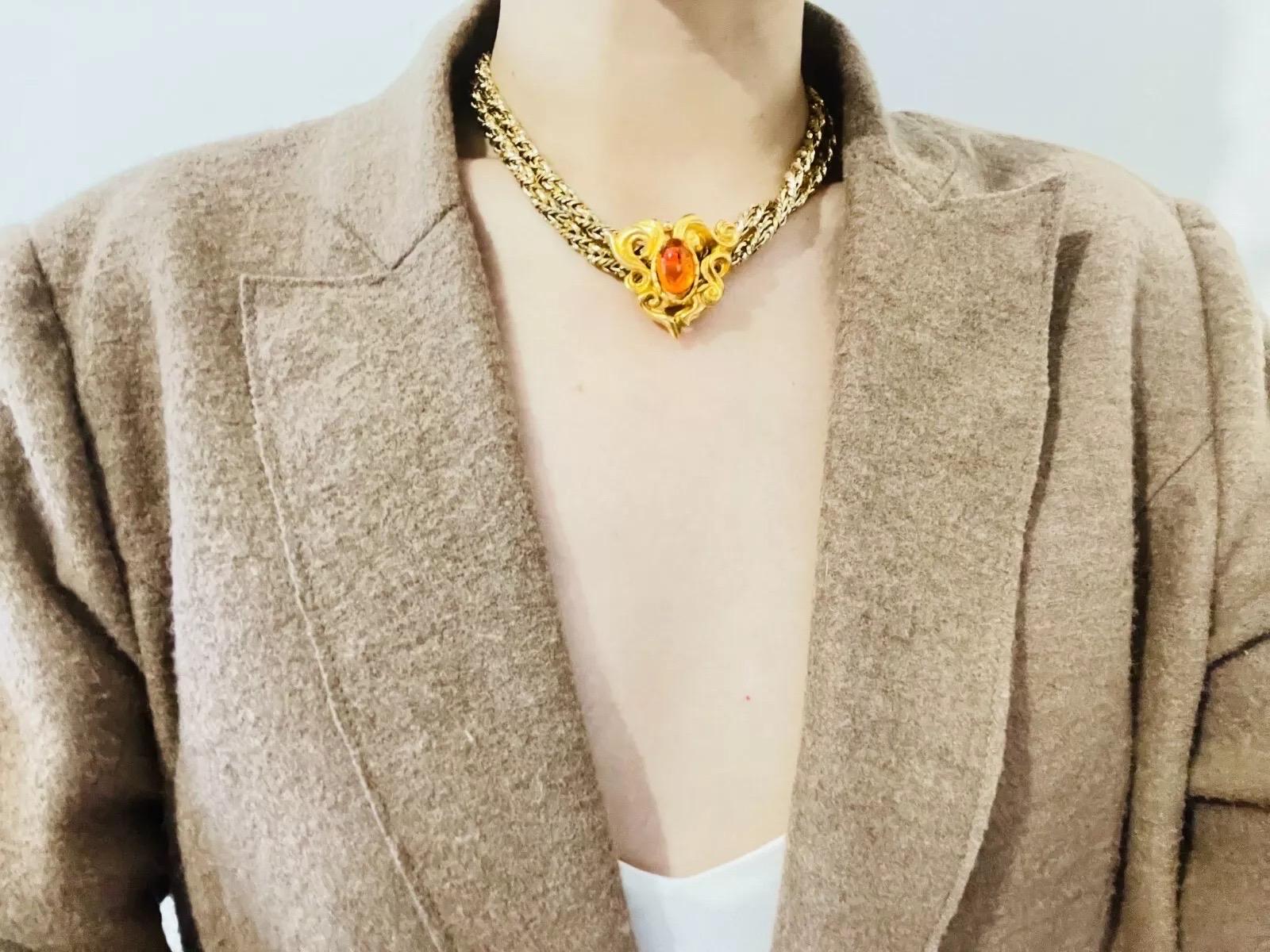 Christian Dior GROSSE Vintage Collar Versátil de Cuerda Trenzada y Cadena Larga en venta 4