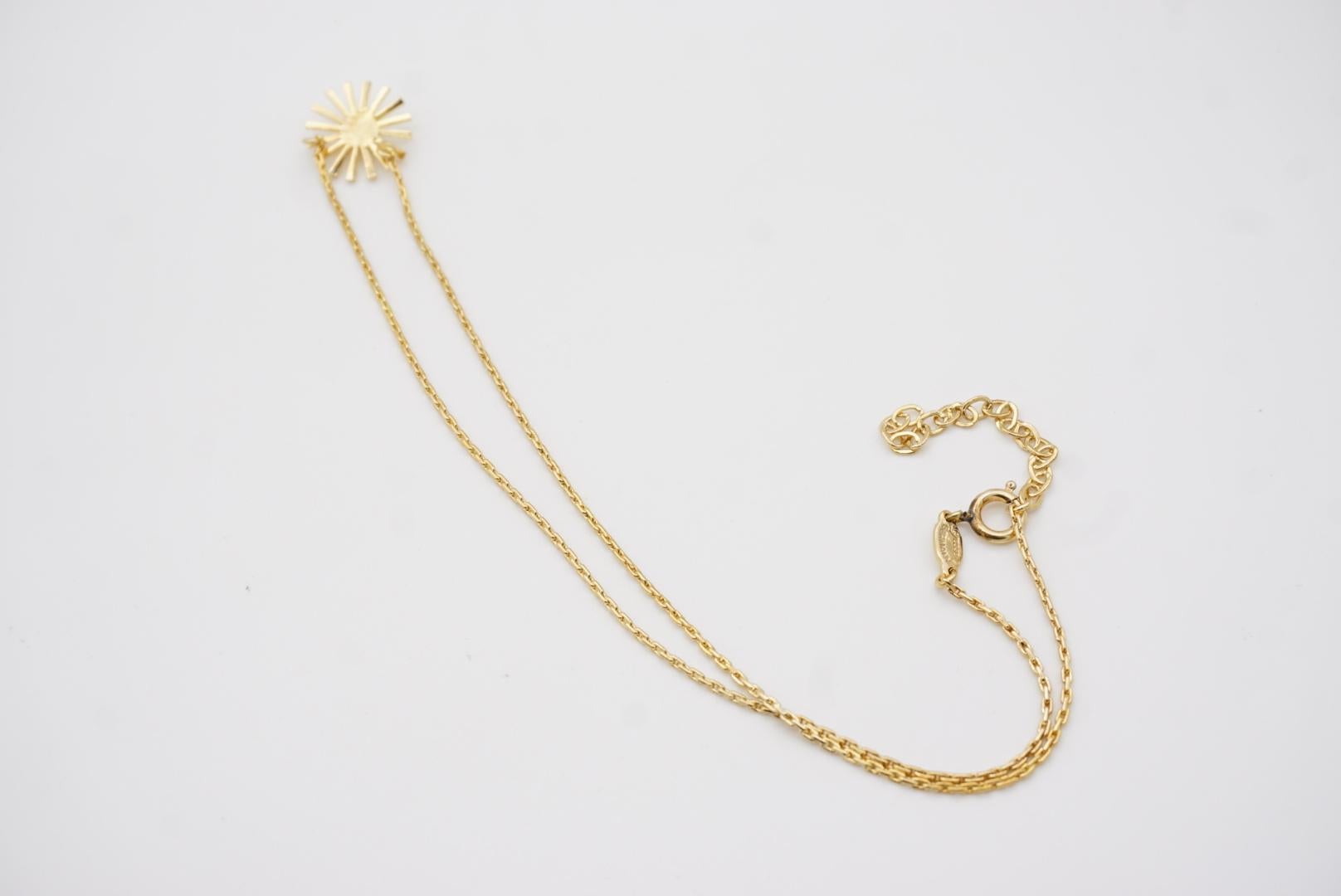 Christian Dior GROSSE Vintage Crystals Radiant Sun Star Burst Flower Necklace 4
