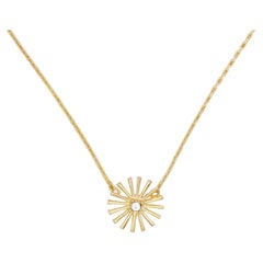Christian Dior GROSSE Vintage Crystals Radiant Sun Star Burst Flower Necklace