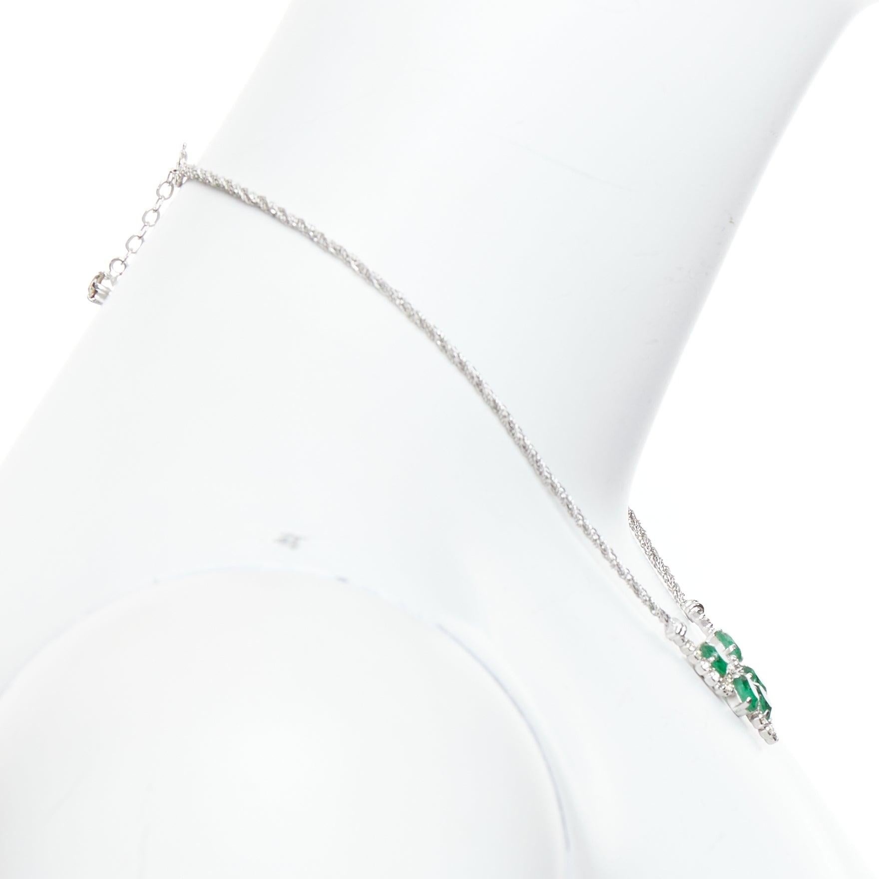 Donna CHRISTIAN DIOR GROSSE Collana vintage in cristallo a grappolo verde in vendita