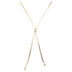 Christian Dior GROSSE Vintage Long Chain Butterfly Crystal Y Tassel Necklace