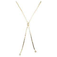 Christian Dior GROSSE Vintage Long Chain Butterfly Crystals Y Tassel Necklace