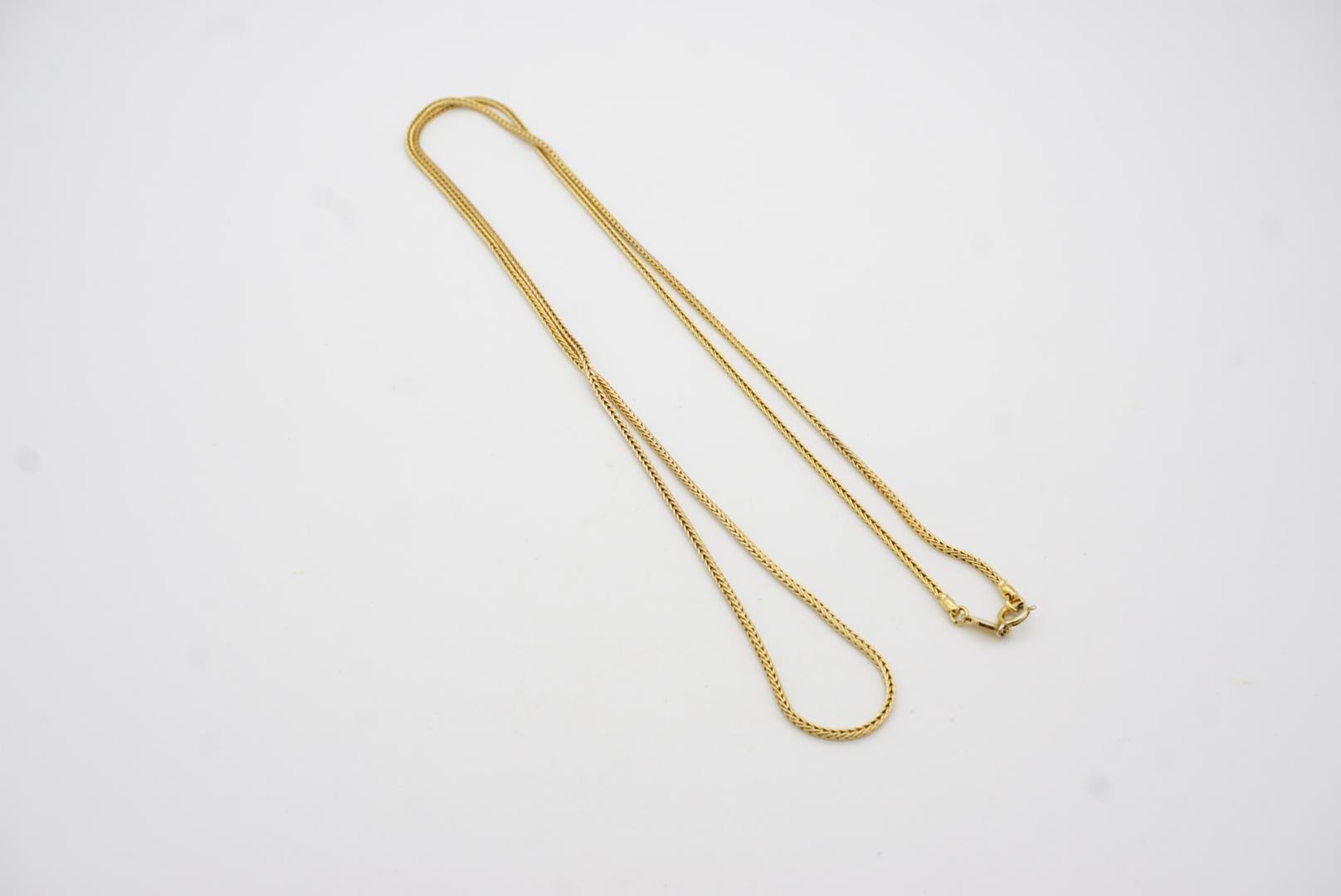 Christian Dior GROSSE Vintage Versatile Plain Trace Chain Gold Long Necklace For Sale 6