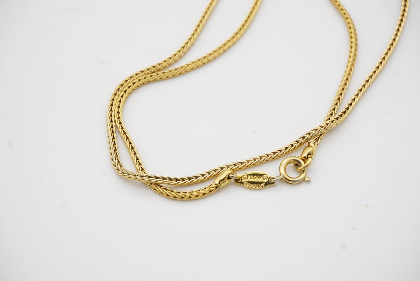 Christian Dior GROSSE Vintage Versatile Plain Trace Chain Gold Long Necklace For Sale 7