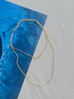 Christian Dior GROSSE Vintage Versatile Plain Trace Chain Gold Long Necklace