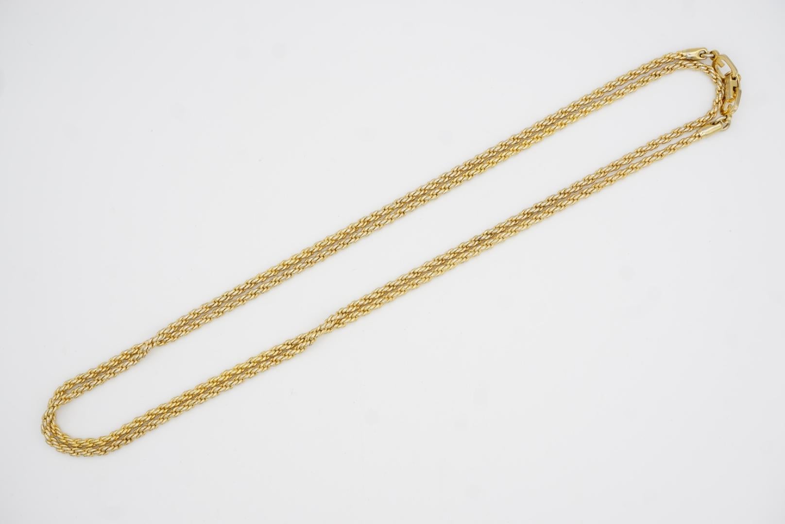 Christian Dior GROSSE Vintage Versatile Spiral Chain Rope Long Necklace Bracelet For Sale 6