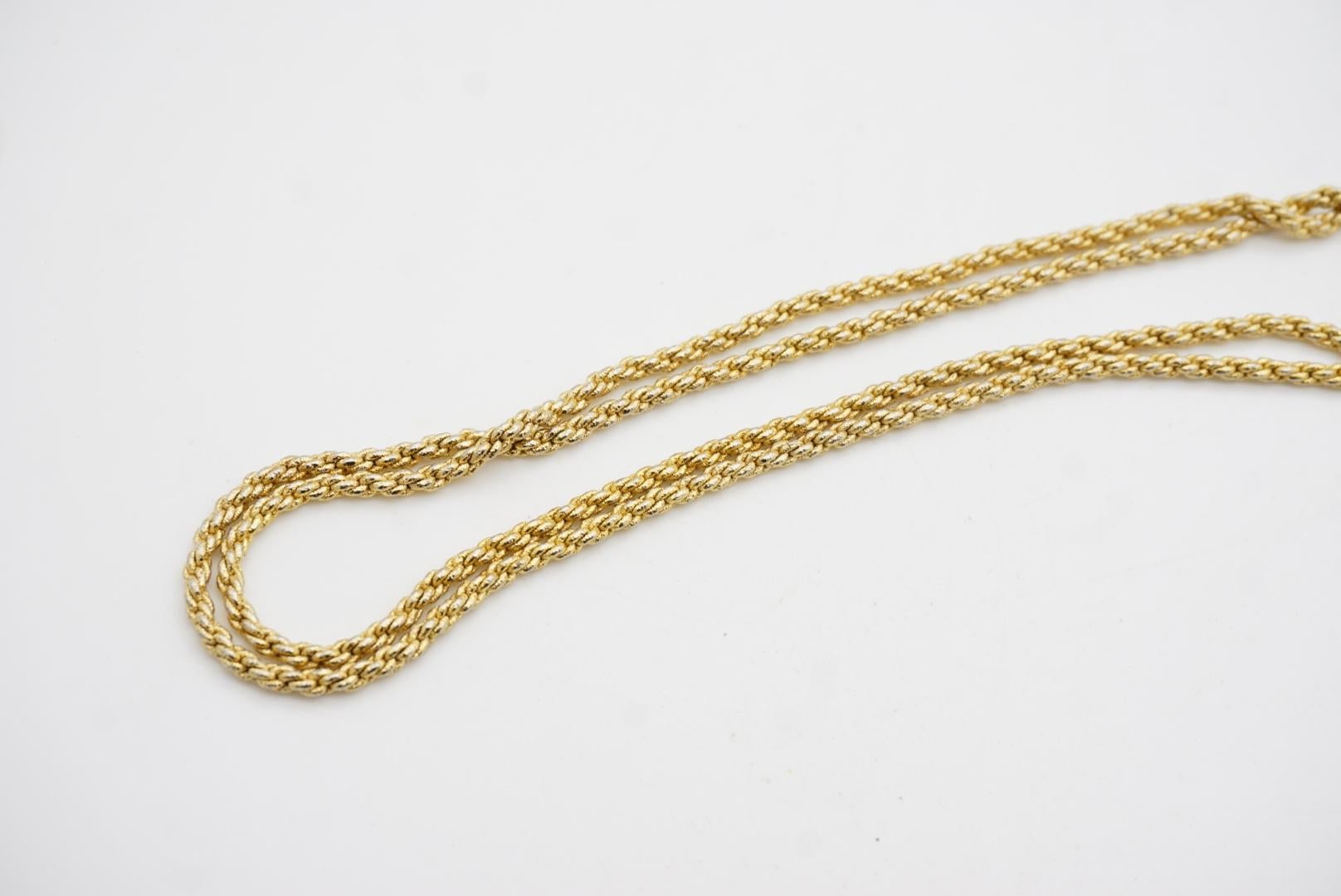 Christian Dior GROSSE Vintage Versatile Spiral Chain Rope Long Necklace Bracelet For Sale 8