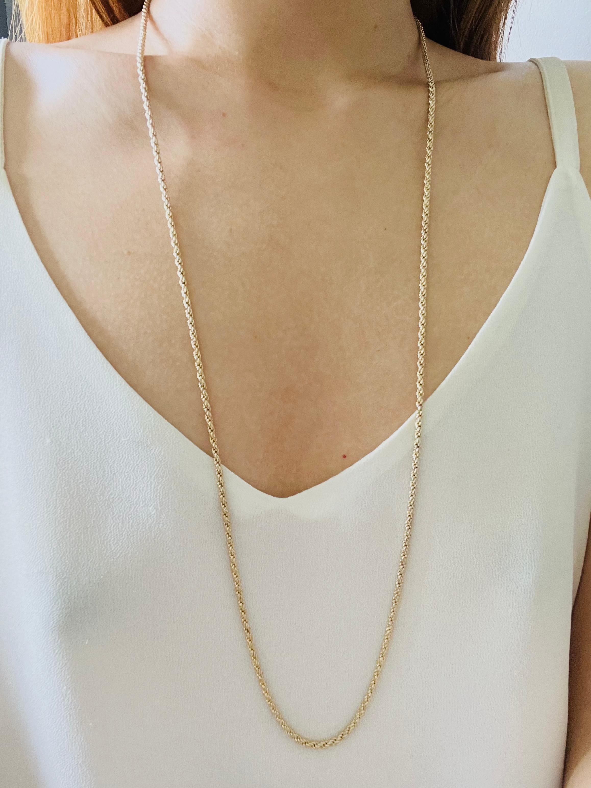 Women's or Men's Christian Dior GROSSE Vintage Versatile Spiral Chain Rope Long Necklace Bracelet For Sale