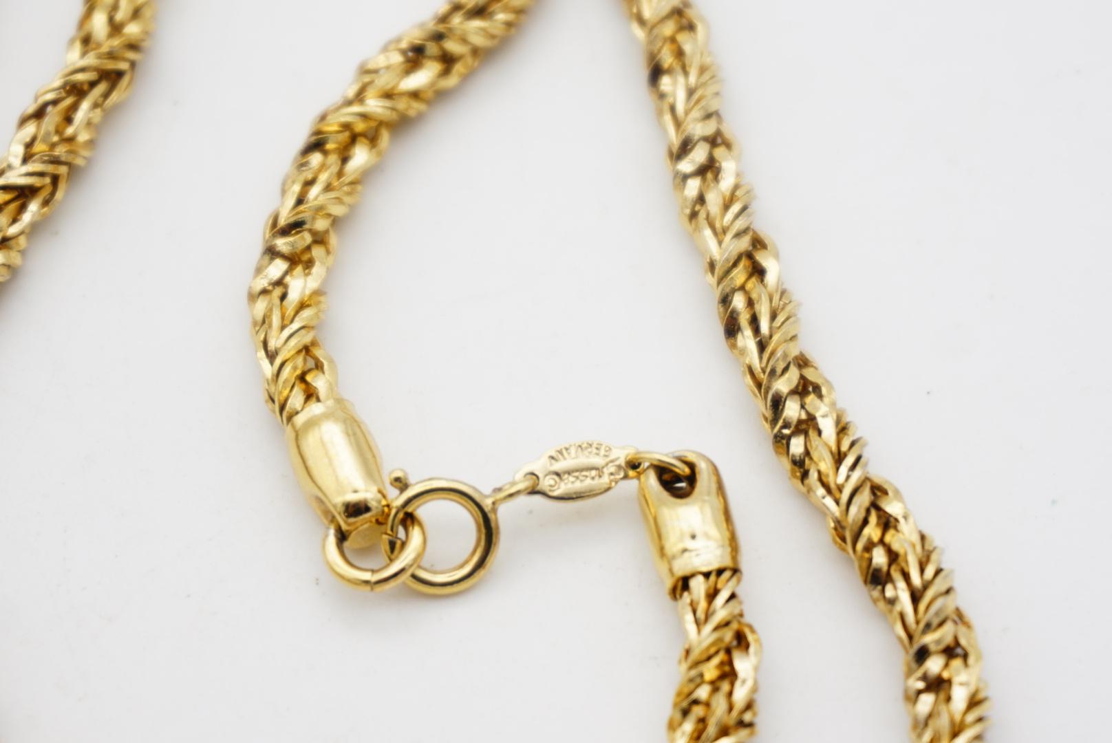 Christian Dior GROSSE Vintage Versatile Twist Braided Rope Chain Long Necklace 5