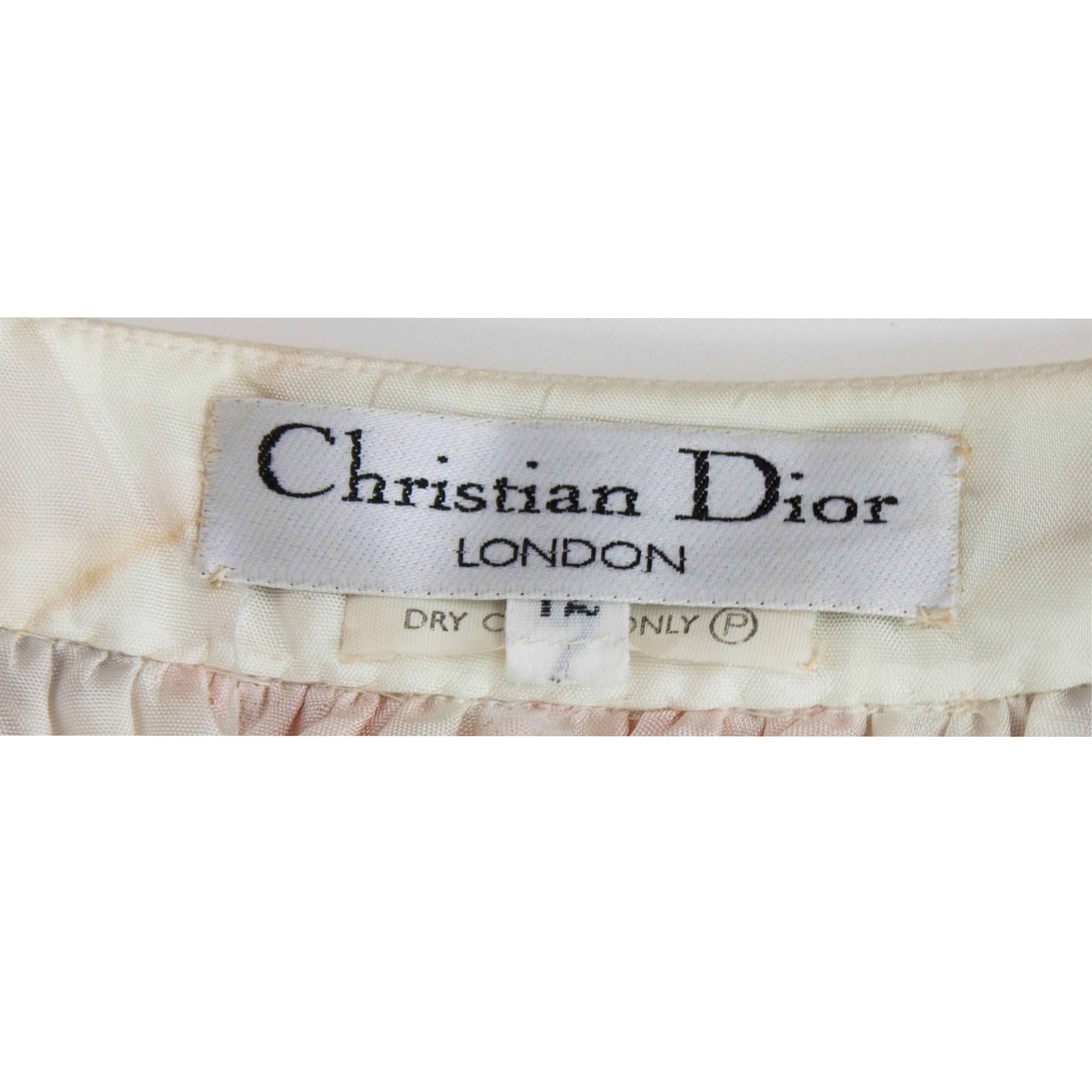 Christian Dior hand printed silk evening blouse. circa 1970s For Sale 5